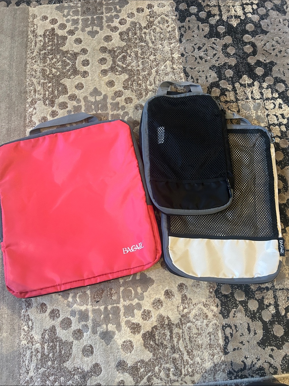 BAGAIL Packing compression Cube 3 pc Set - Pink and Black